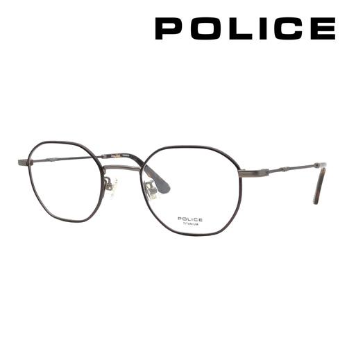 POLICE ポリス メガネ VPLF43J 0S11/0300/0613 48mm オクタゴン 軽量フレーム 3color