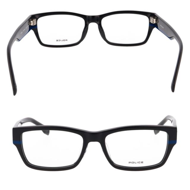 POLICE ポリス メガネ VPLR84J 0700/0710/04AL 53mm スクエア 3color