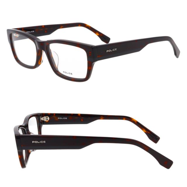 POLICE ポリス メガネ VPLR84J 0700/0710/04AL 53mm スクエア 3color