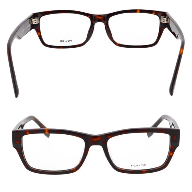 POLICE ポリス メガネ VPLR84J 0700/0710/04AL 53mm スクエア 3color