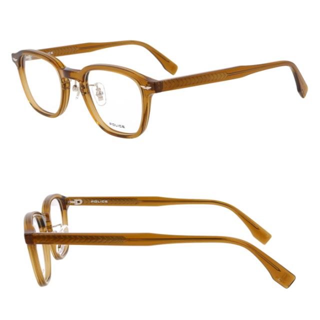 POLICE ポリス メガネ VPLR87J 0760/0819/098Z/09CO 47mm ウェリントン 4color