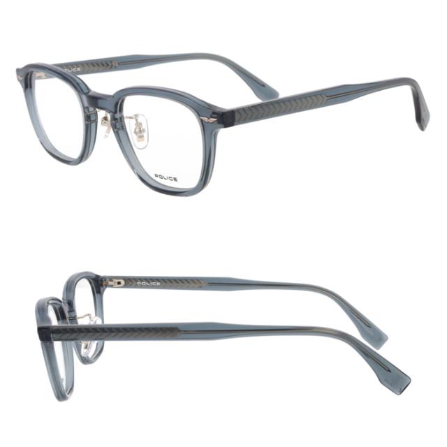 POLICE ポリス メガネ VPLR87J 0760/0819/098Z/09CO 47mm ウェリントン 4color