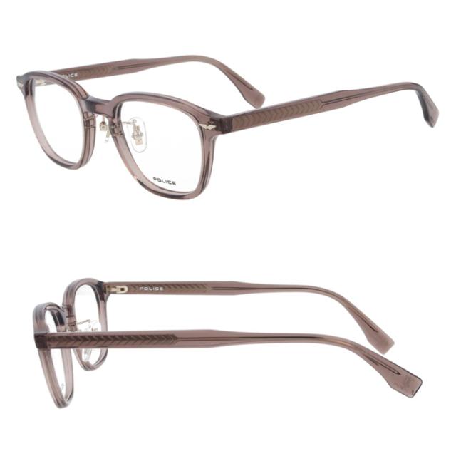 POLICE ポリス メガネ VPLR87J 0760/0819/098Z/09CO 47mm ウェリントン 4color