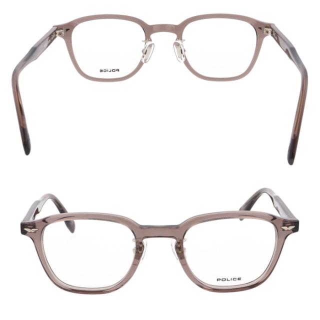 POLICE ポリス メガネ VPLR87J 0760/0819/098Z/09CO 47mm ウェリントン 4color