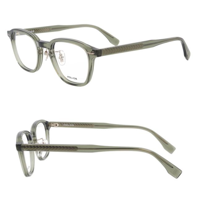 POLICE ポリス メガネ VPLR87J 0760/0819/098Z/09CO 47mm ウェリントン 4color