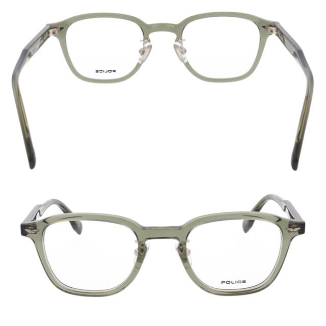 POLICE ポリス メガネ VPLR87J 0760/0819/098Z/09CO 47mm ウェリントン 4color
