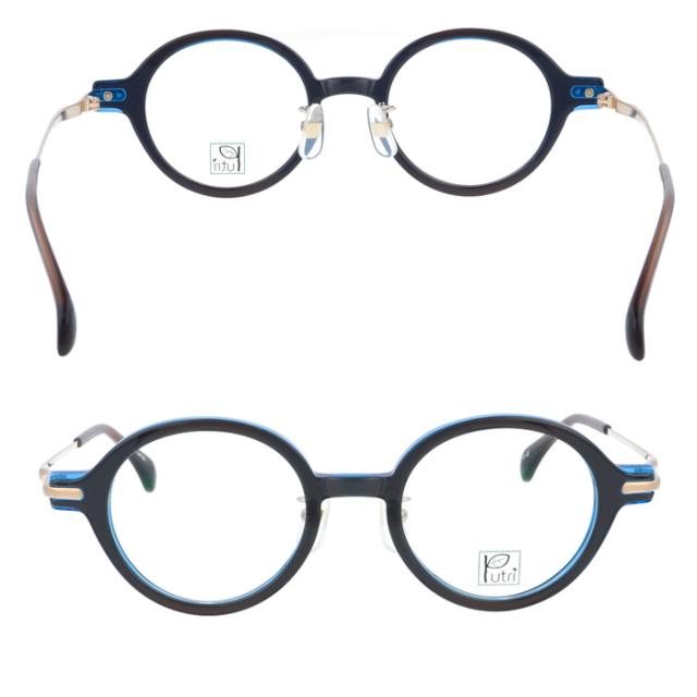 Putri プトゥリ メガネ EP-910 C-1/2 44mm ACETATE TITANIUM 日本製 2color