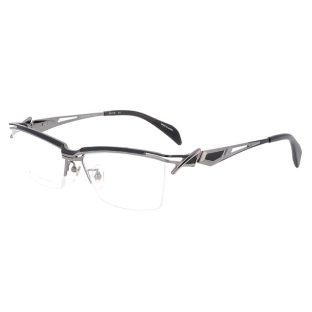 SAMURAI SHO サムライショウ メガネ SS-T128 col.3 58mm グレー 日本製 2025年 サムライ翔 ビジネスライン レンズ付き  レンズセット 度なし 度付きの通販は