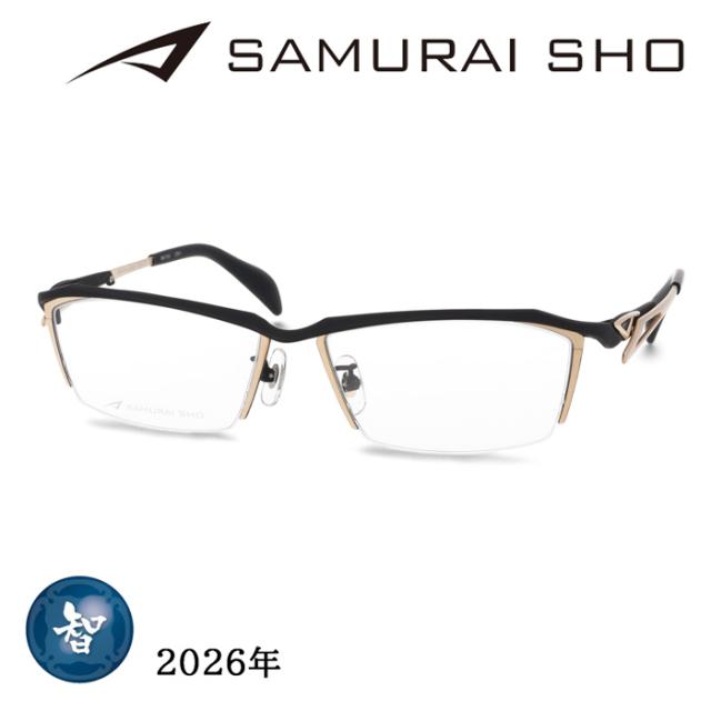 SAMURAI SHO サムライショウ メガネ SS-T131 col.LTD1 57mm マットブラック/ゴールド 日本製 2026年 サムライ翔 ビジネスライン リミテッド
