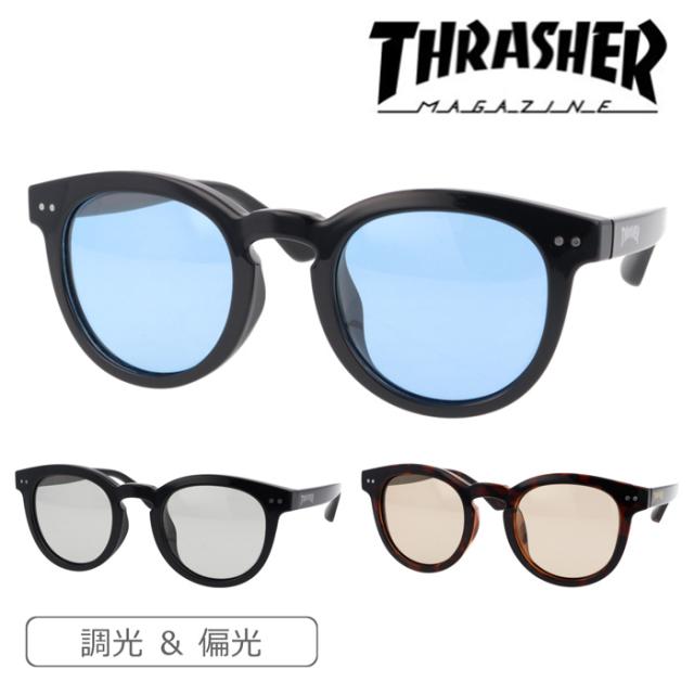THRASHER スラッシャー 偏光・調光サングラス POLLUX 1050PH col.BK-BLC/BK-SMC/DM-BRC 49mm 紫外線 UVカット Polarized　ヴィンテージリバイバルデザイン 3color