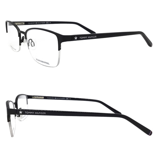 TOMMY HILFIGER トミーヒルフィガー メガネ TH1748 col.003/FLL 52mm スクエア ハーフリム ナイロール 2color その他メガネ