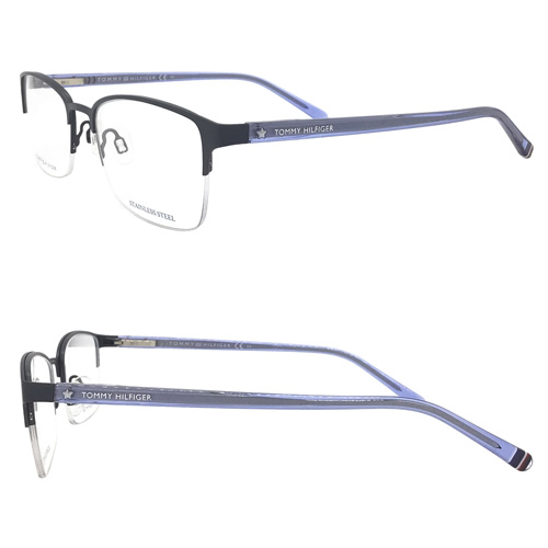 TOMMY HILFIGER トミーヒルフィガー メガネ TH1748 col.003/FLL 52mm スクエア ハーフリム ナイロール 2color その他メガネ