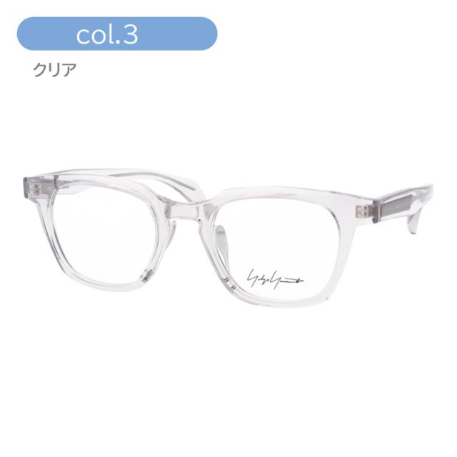 YOHJI YAMAMOTO ヨウジヤマモト メガネ 19-0092 col.1/2/3 49mm チタン Titanium 日本製 3color
