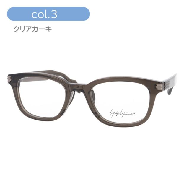 YOHJI YAMAMOTO ヨウジヤマモト メガネ 19-0103 col.1/2/3 51mm 日本製 3color