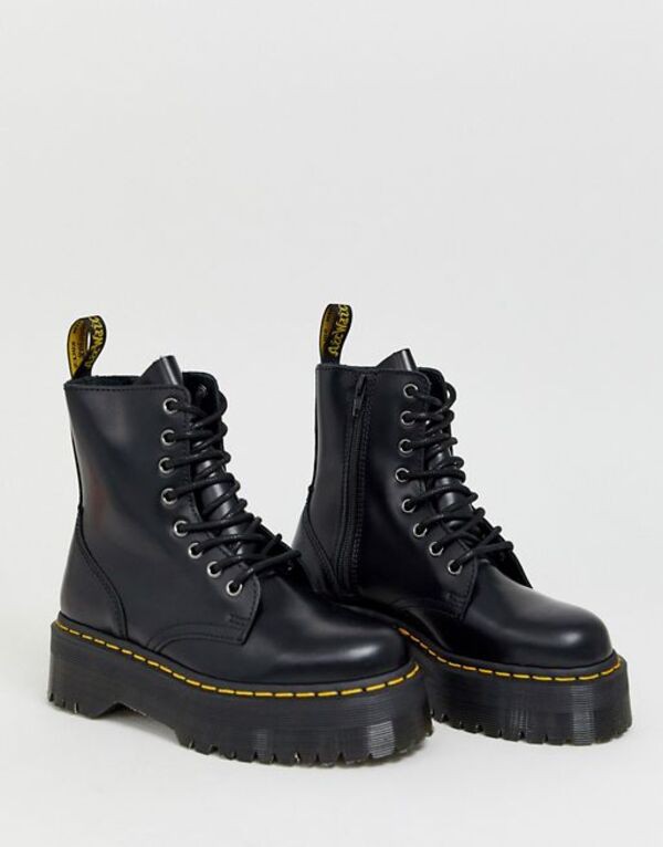 black polished boots