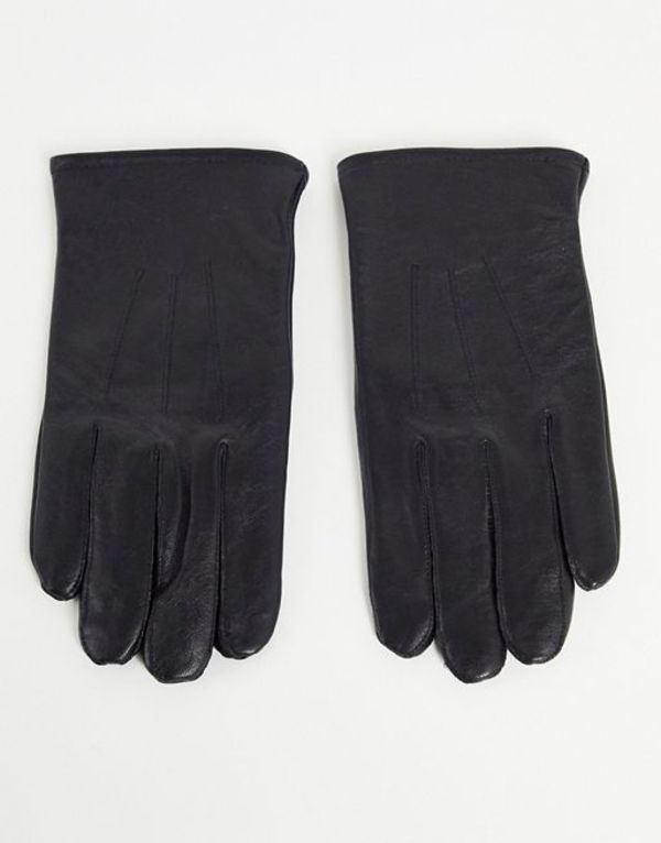 エイソス メンズ 手袋 アクセサリー ASOS DESIGN leather touchscreen gloves in black Black｜au  PAY マーケット