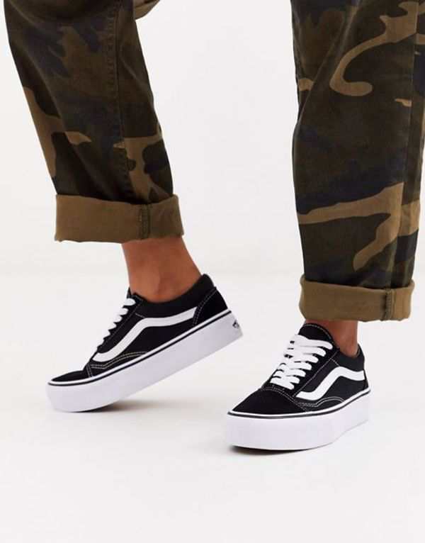 バンズ レディース スニーカー シューズ Vans Old Skool Black Platform Sneakers Blackの通販はau Pay マーケット Revida