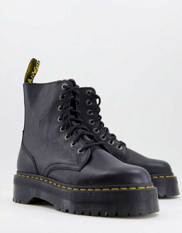 ドクターマーチン メンズ ブーツ・レインブーツ シューズ Dr Martens jadon Pisa 8-eye platform boots in black Black