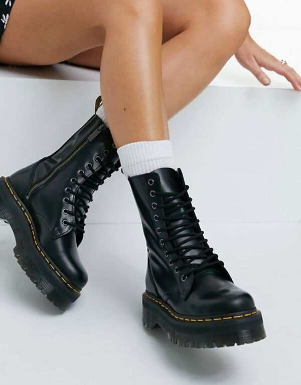 スタイルズ(STYLES) ドクターマーチン レディース ブーツ・レインブーツ シューズ Dr Martens Jadon Hi  boots in black