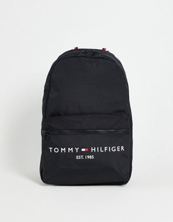 トミー ヒルフィガー メンズ バックパック・リュックサック バッグ Tommy Hilfiger EST. 1985 logo backpack in  black Black｜au PAY マーケット