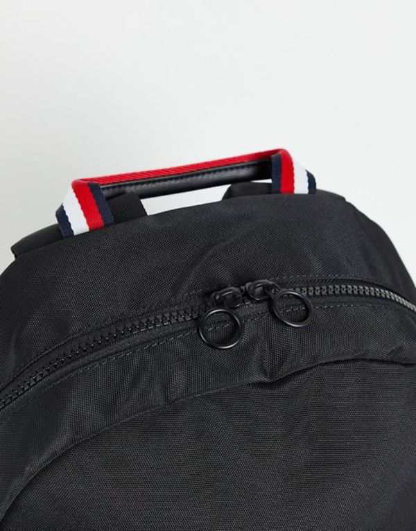 トミー ヒルフィガー メンズ バックパック・リュックサック バッグ Tommy Hilfiger EST. 1985 logo backpack in black Black