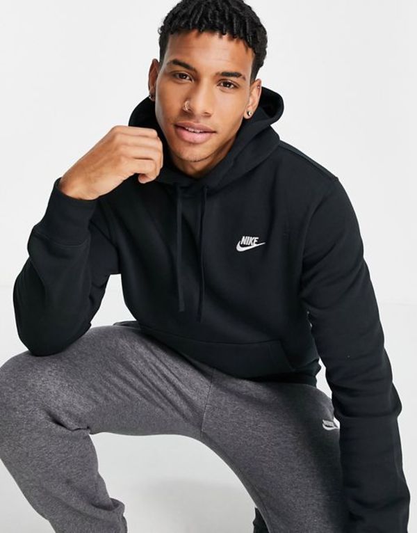 ナイキ メンズ パーカー スウェット アウター Nike Club Fleece Hoodie In Black Blackの通販はau Pay マーケット Revida