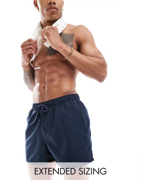 エイソス メンズ ハーフパンツ・ショーツ 水着 ASOS DESIGN swim shorts in mid length in navy NAVYの通販は 7,980円