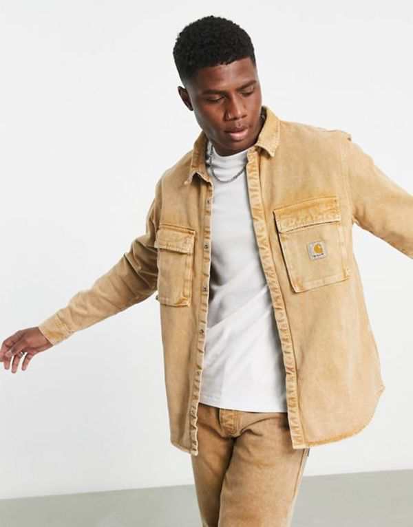 carhartt denim overshirt