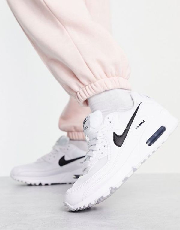 ナイキ レディース スニーカー シューズ Nike Air Max 90 trainers in white and black White