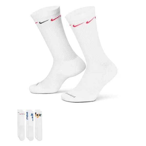 ナイキ レディース 靴下 アンダーウェア Nike Training Everyday Plus Cushioned 3-pack crew socks in white Whiteの通販は 7,480円