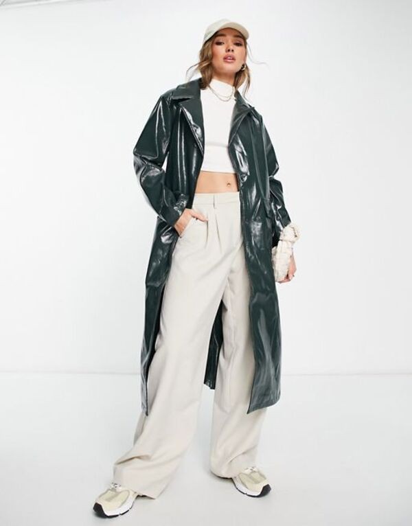 エイソス レディース コート アウター ASOS DESIGN faux leather vinyl