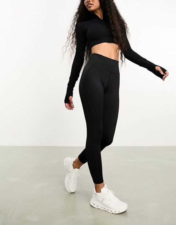 エイソス レディース レギンス ボトムス ASOS 4505 Petite icon legging with booty sculpt seam  detail and pocket in black Blackの通販はau PAY マーケット - Revida