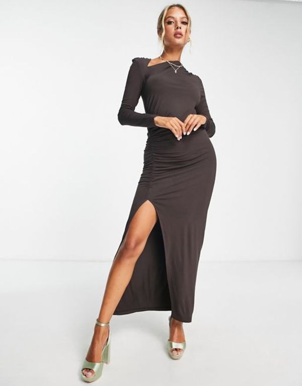 ruched detail midi dress