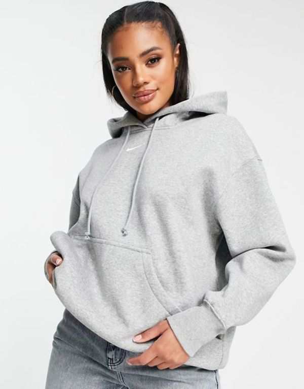 ナイキ レディース パーカー・スウェット アウター Nike Collection Fleece oversized hoodie in gray Gray