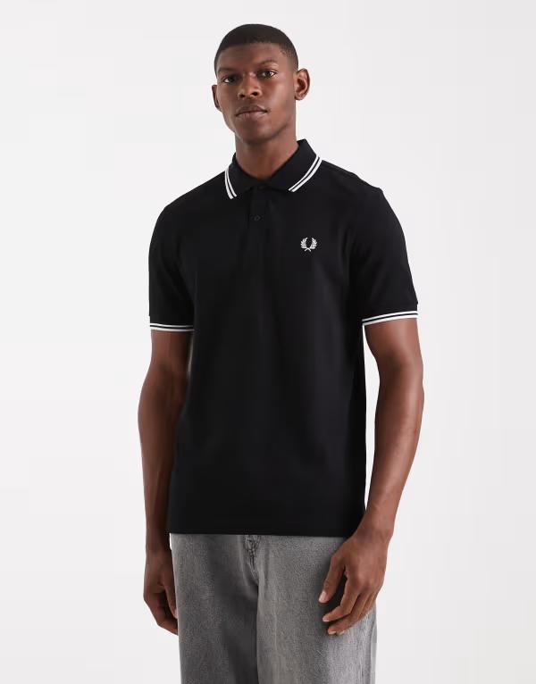 FRED PERRY ブラック ポロシャツ FRED PERRY ブラック ポロシャツ 半袖