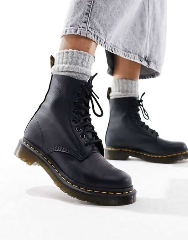 ドクターマーチン レディース ブーツ・レインブーツ シューズ Dr Martens 1460 Pascal Virginia leather lace up boots Black