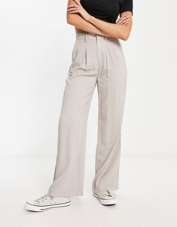 エイソス レディース カジュアルパンツ ボトムス ASOS DESIGN wide leg dad pants in stone Stone