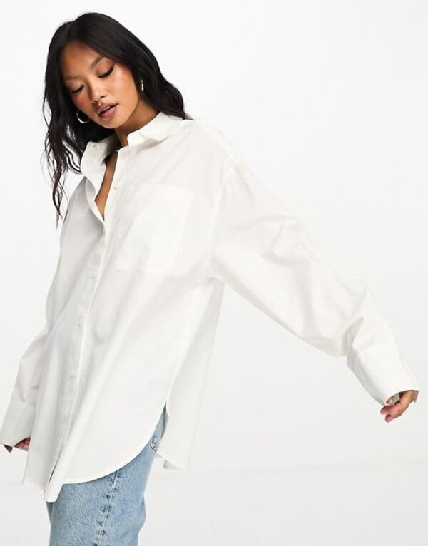 エイソス レディース シャツ トップス ASOS DESIGN oxford shirt in white WHITE