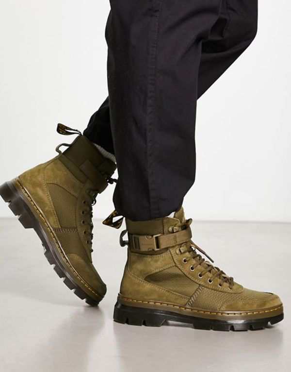 ドクターマーチン メンズ ブーツ・レインブーツ シューズ Dr Martens Combs Tech 8 Tie Boots in Khaki Khaki