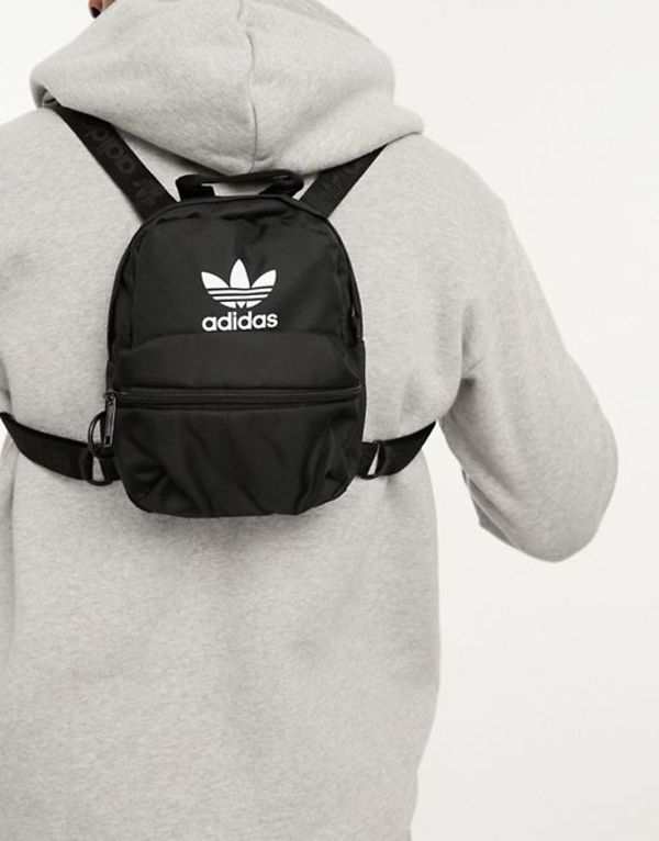 Adidas originals small 2025 trefoil backpack in black