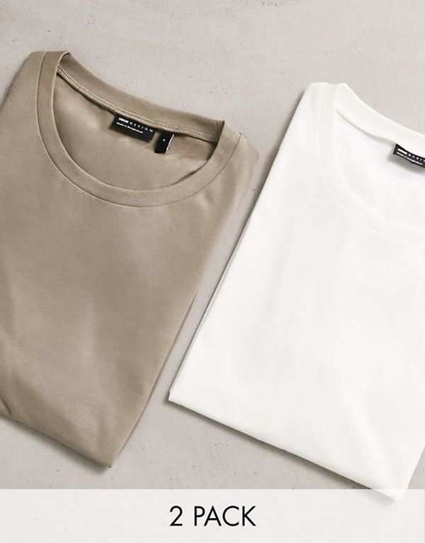 エイソス メンズ Tシャツ トップス ASOS DESIGN 2 pack muscle fit t