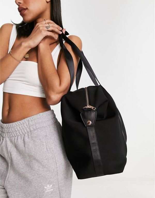 エイソス レディース ハンドバッグ バッグ ASOS DESIGN scuba holdall weekend bag in black Black