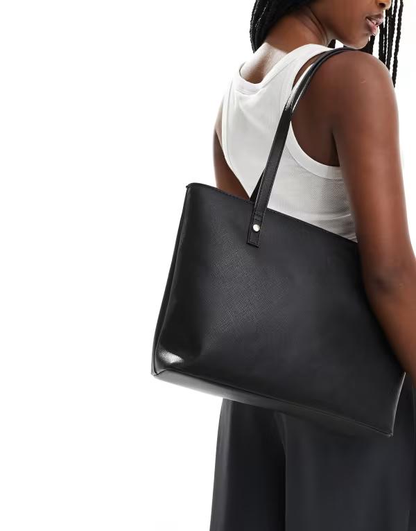 エイソス レディース トートバッグ バッグ ASOS DESIGN easy tote in black Blackの通販は 9,480円