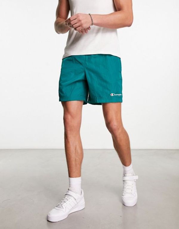 チャンピオン メンズ ハーフパンツ・ショーツ ボトムス Champion nylon warm up shorts in teal GREEN