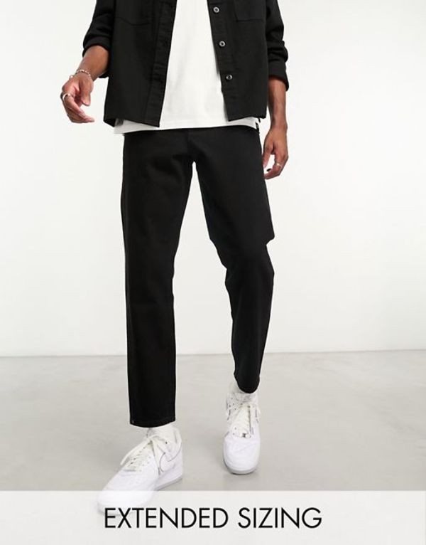 エイソス メンズ デニムパンツ ボトムス ASOS DESIGN classic rigid jeans in black Blackの通販は