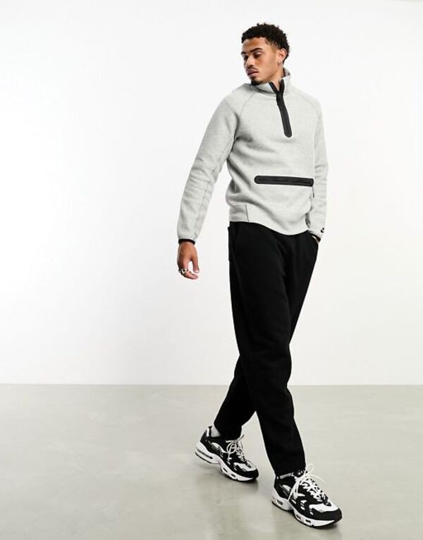 ナイキ メンズ パーカー・スウェット アウター Nike Tech Fleece half zip sweatshirt in gray Gray