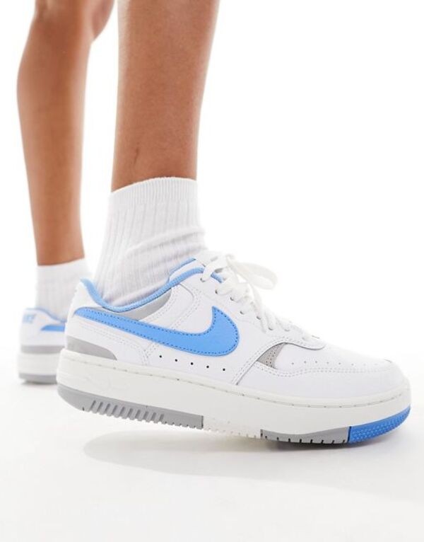 ナイキ レディース スニーカー シューズ Nike Gamma Force in white and university blue WHITEの通販は