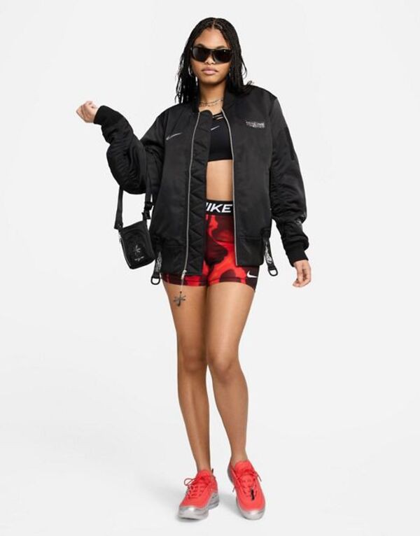 ナイキ レディース ジャケット・ブルゾン アウター Nike Megan Thee Stallion woven jacket in black black