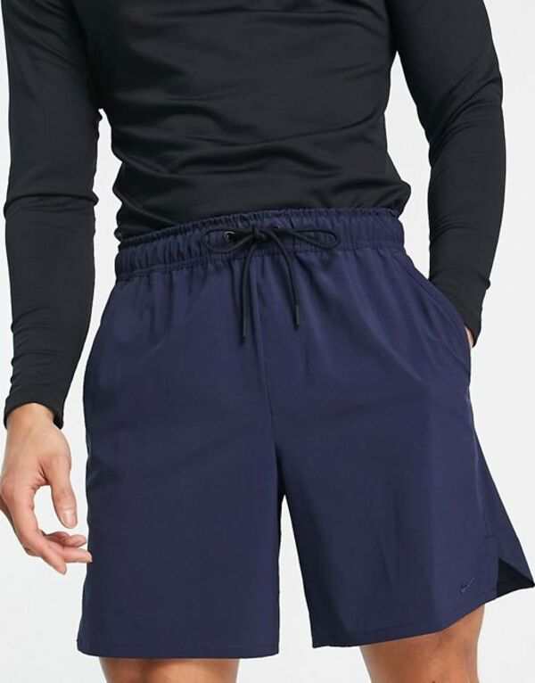 ナイキ メンズ ハーフパンツ・ショーツ ボトムス Nike Training Dri-FIT Unlimited ultra-light woven 7inch shorts in navy NAVY