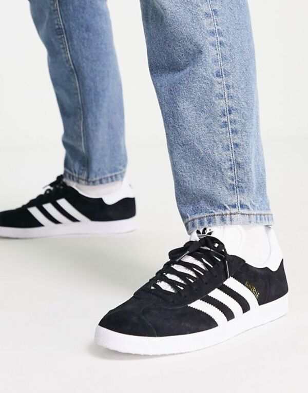 アディダス レディース スニーカー シューズ adidas Originals Gazelle sneakers in black Black